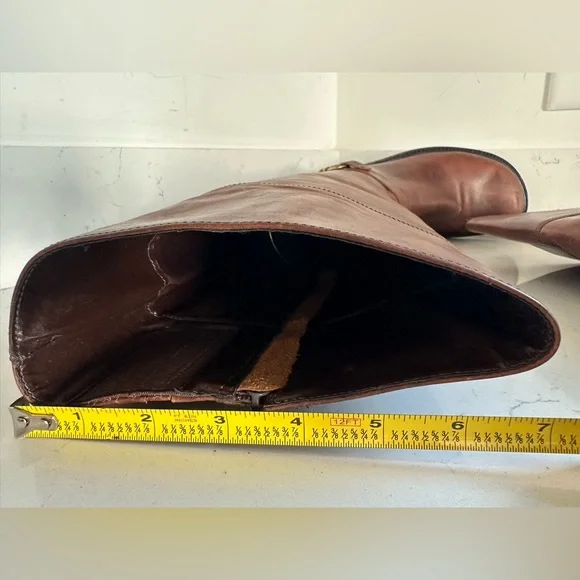 Matisse Lariat Saddle‎ Brown Leather Riding Boots with copper accents. Sz 9.5 - Picture 13 of 15